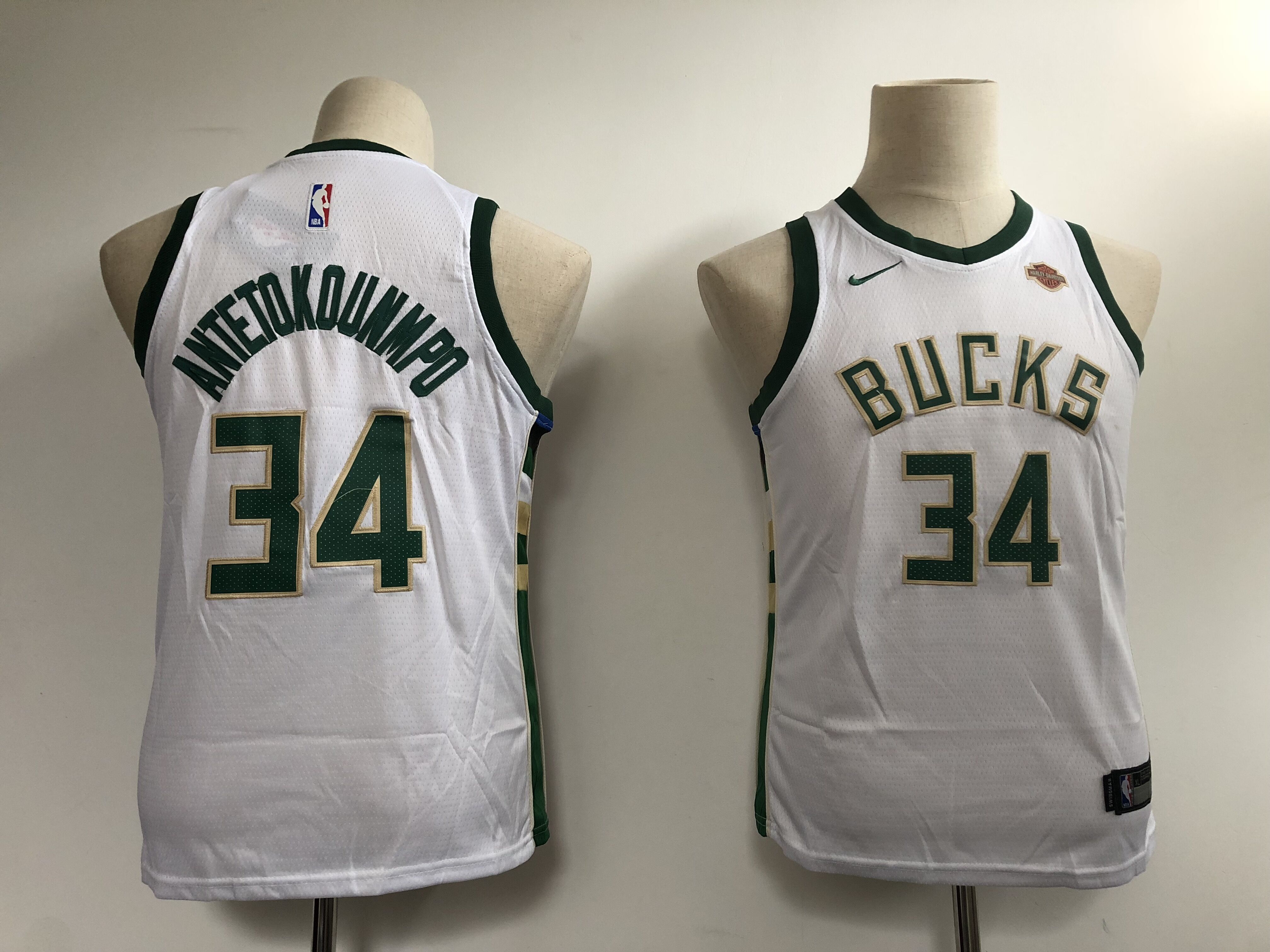 Youth Milwaukee Bucks #34 Antetokounmp white Limited NBA Nike Jerseys